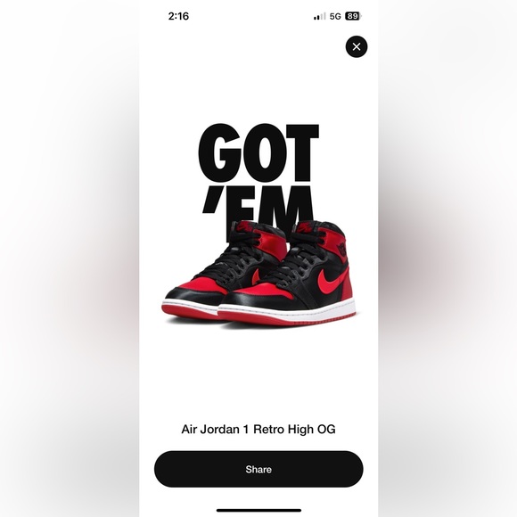Jordan Other - Jordan 1 Retro High OG Satin Bred